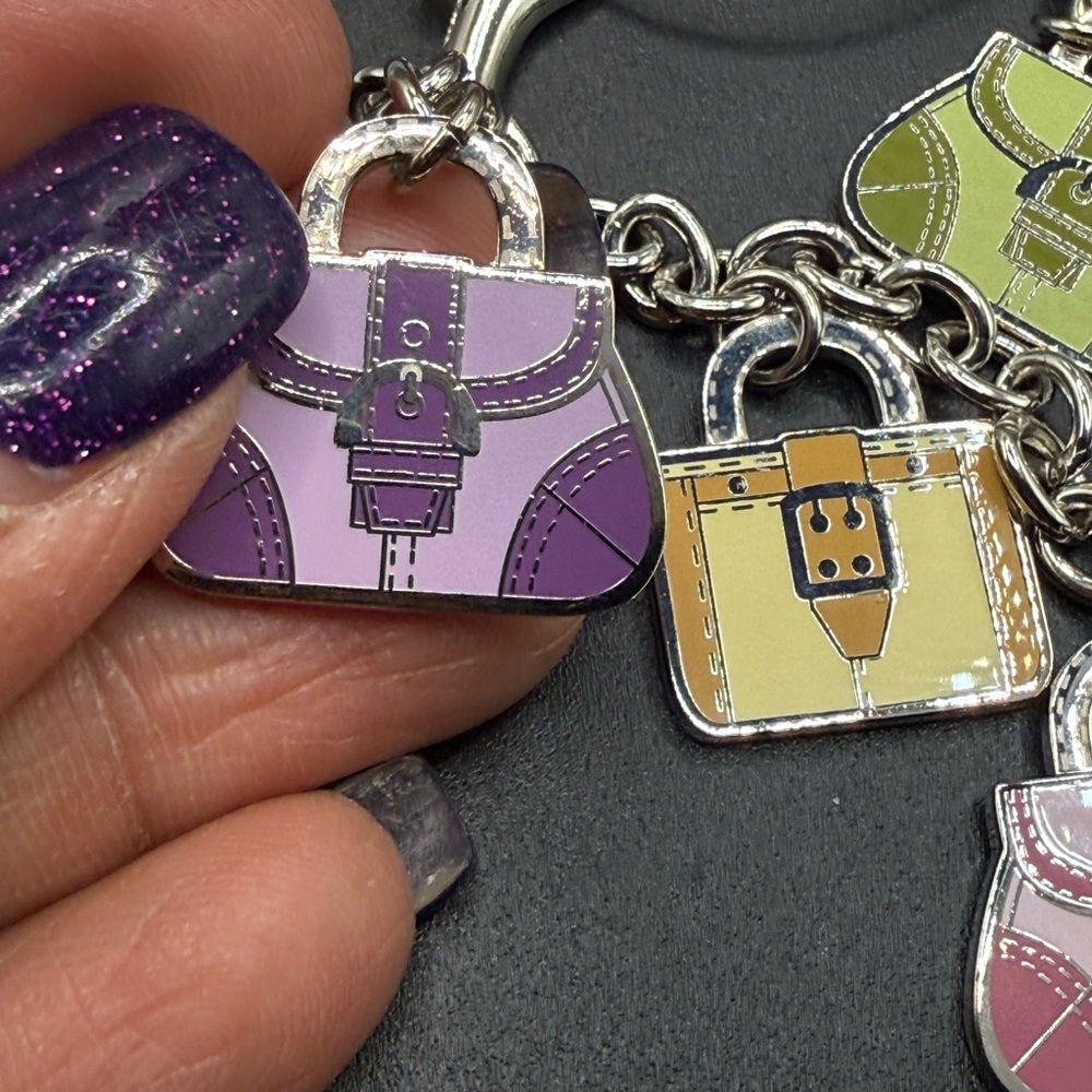 Coach Soho Purse Bag Charm – Multicolor Handbag Charms | Silver Tone - Picture 6 of 11